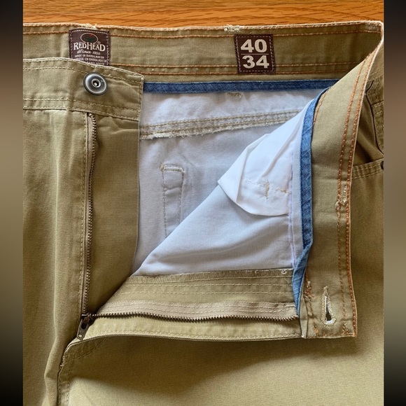 RED HEAD Since 1856 Mens Work Camping Safari Pants Bottom Tan Cotton Sz 40 x 34 - Picture 6 of 12